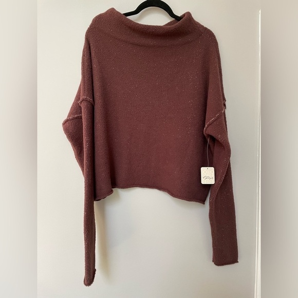 Free People San Vicente Sweater In Birch Bark XL baggy oversized brown - Picture 2 of 5